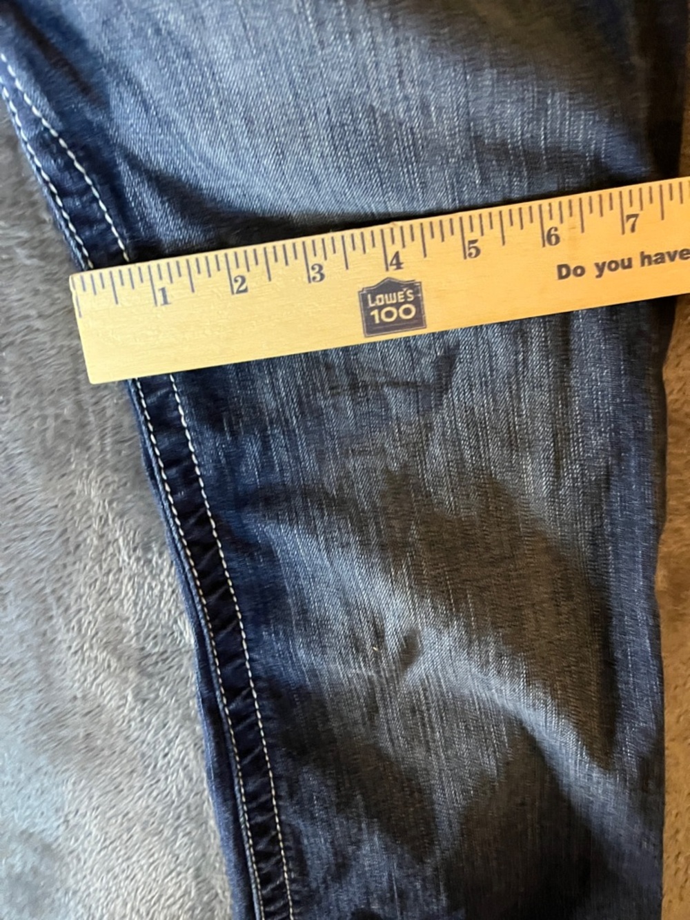 Ariat Women's Flared Midrise Boot Jeans in Dark and Medium Blue Wash - Picture 13 of 16